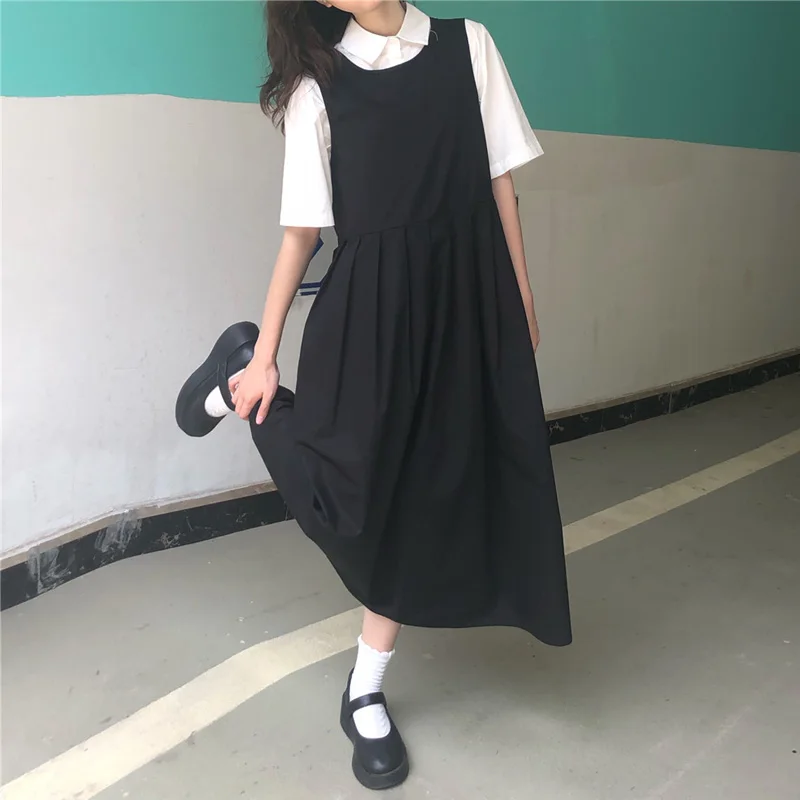 Two Piece Sets Women Japanese  – обзор и цена Shift Dress Sleeveless