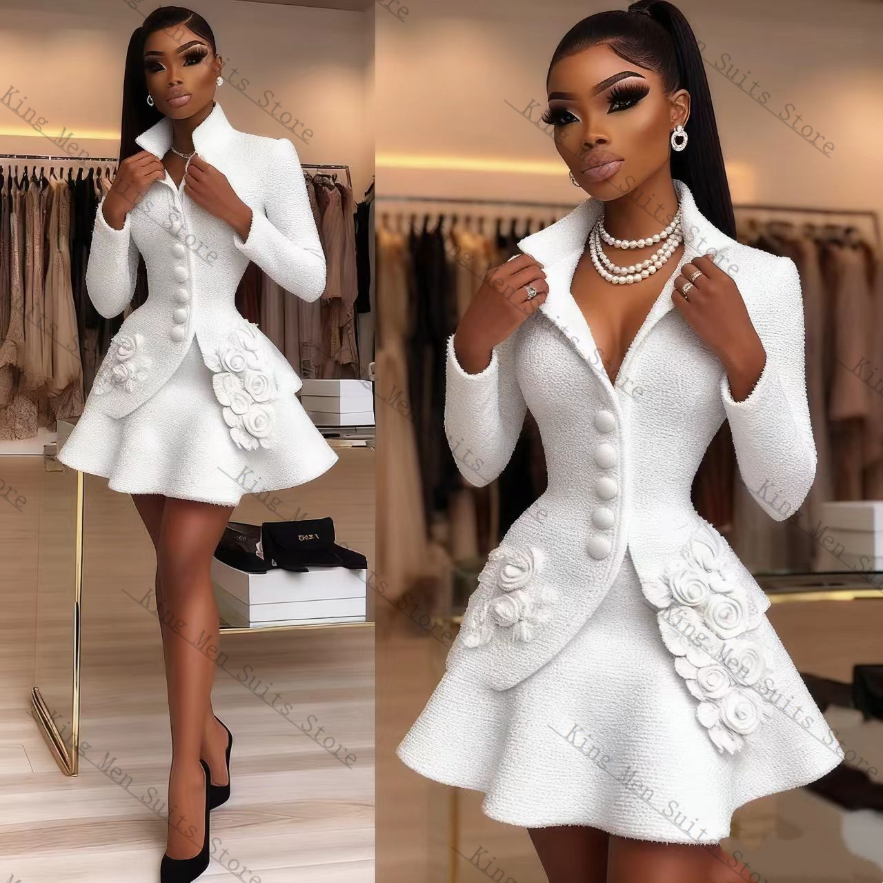 Luxury White Women Suit Set 2  – обзор и цена Women'S Formal Wear For Wedding Guest