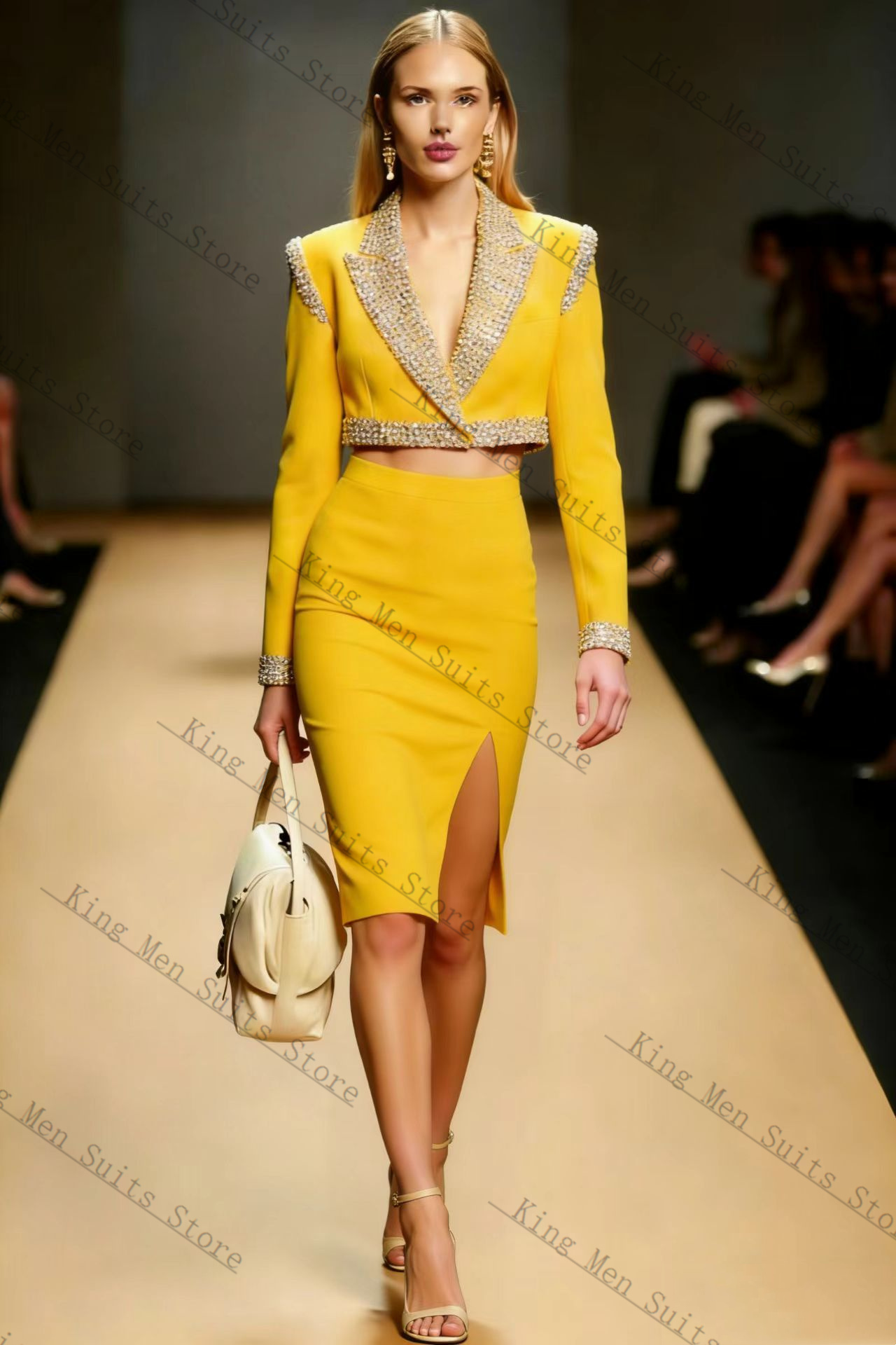 Yellow Crystals Women Suit Ski – обзор и цена Women'S Formal Wear For Wedding Guest