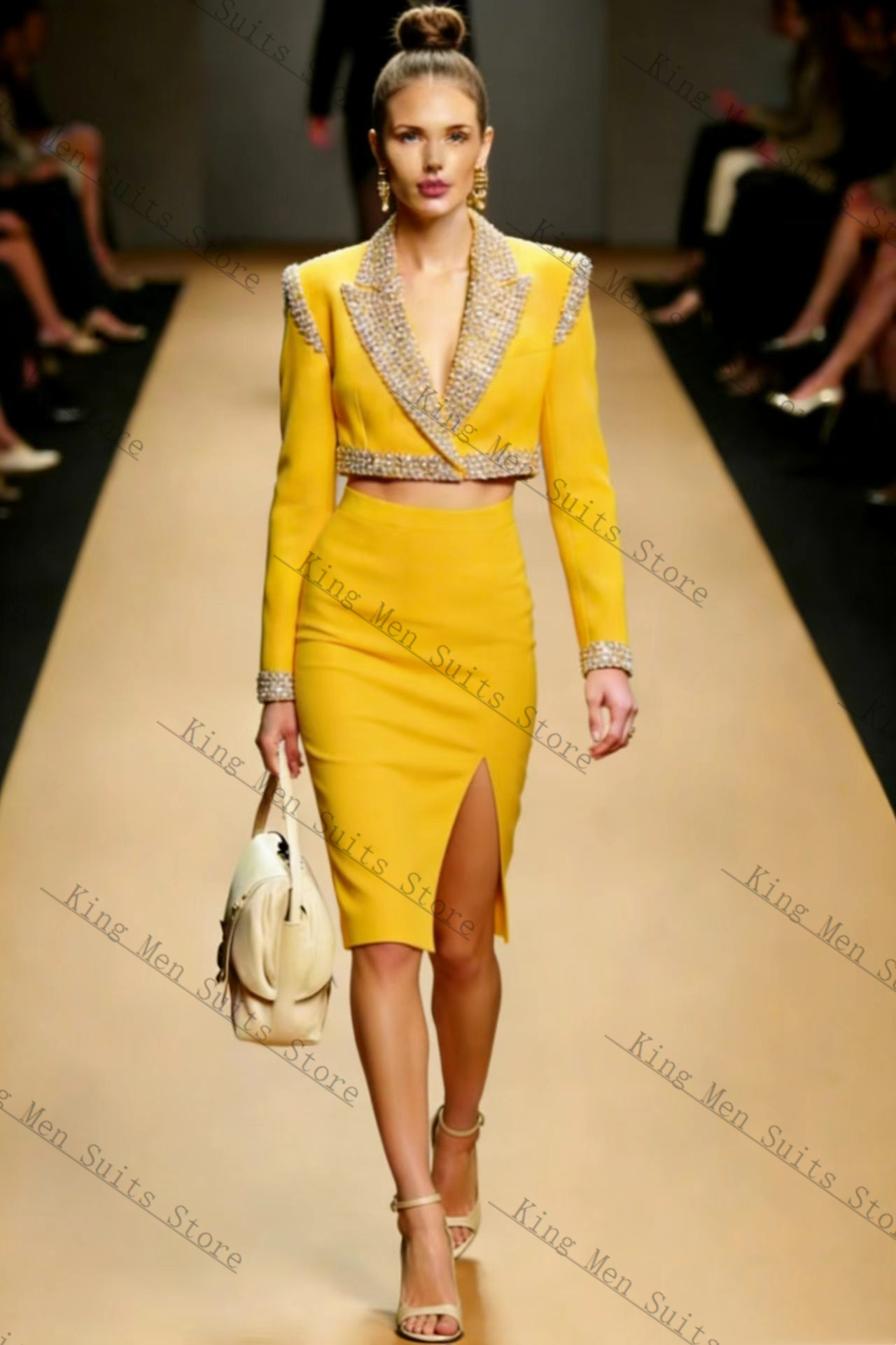 Yellow Crystals Women Suit Ski – обзор и цена Women'S Formal Wear For Wedding Guest