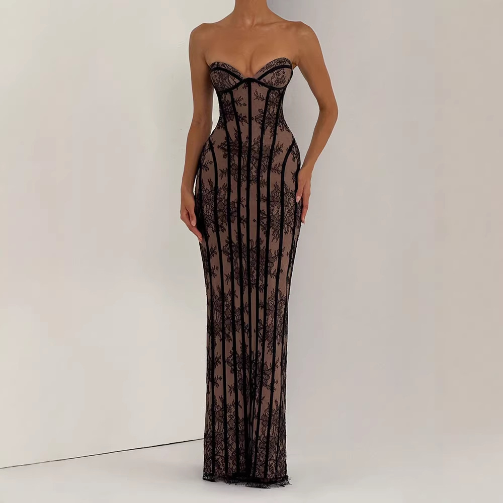 Strapless Bodycon Maxi Dress f – обзор и цена Shift Dress Sleeveless