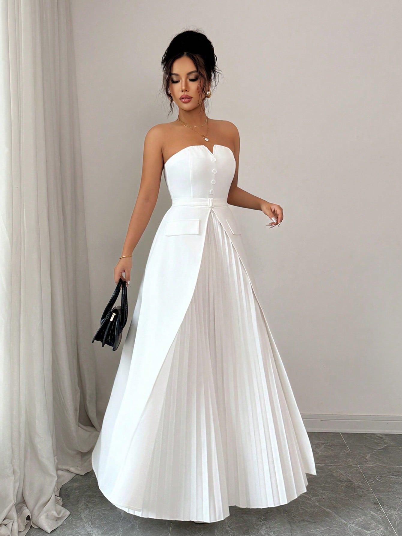 Women's White Strapless Maxi D – обзор и цена Women'S Elegant Formal Wear