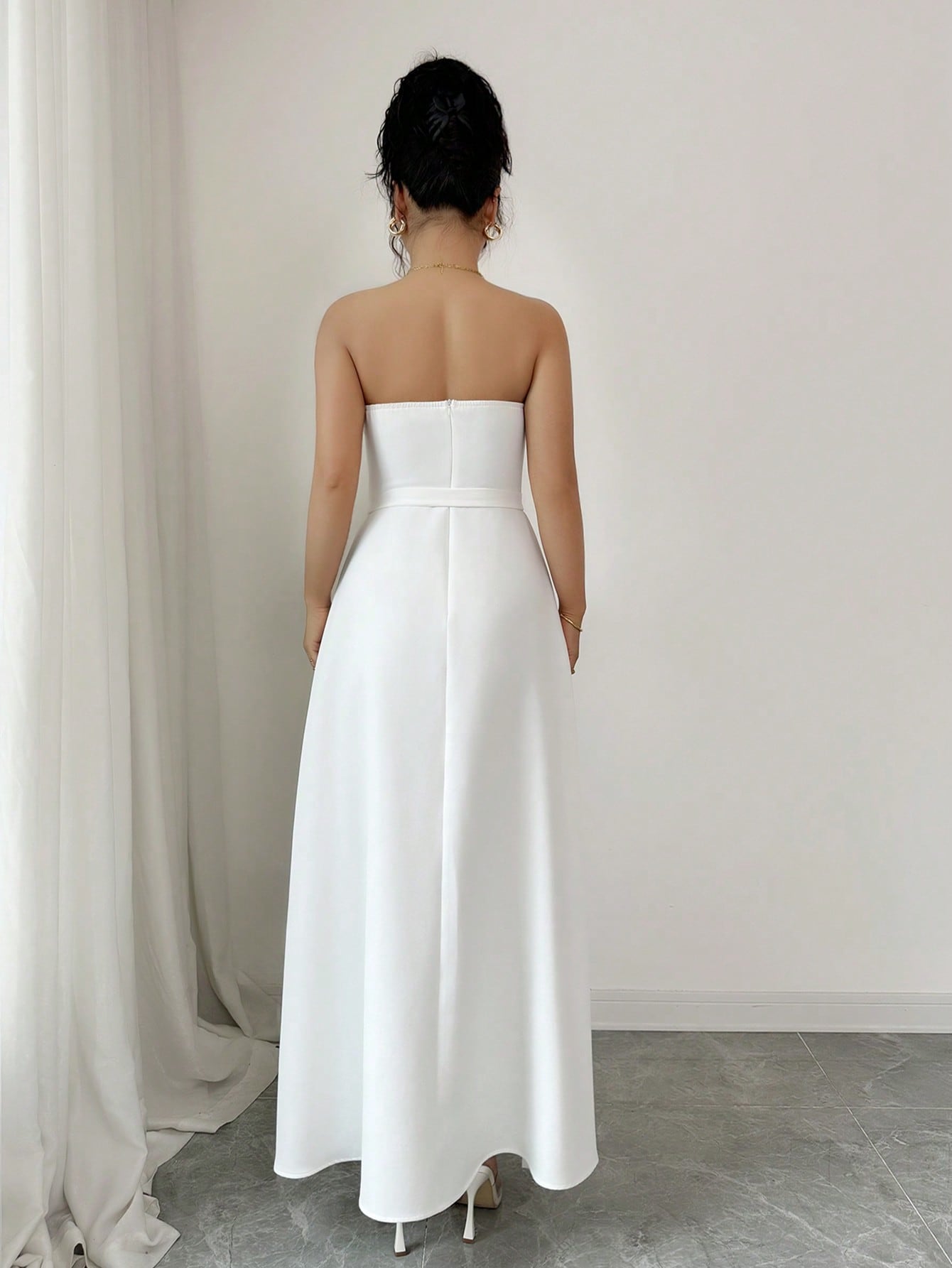 Women's White Strapless Maxi D – обзор и цена Women'S Elegant Formal Wear