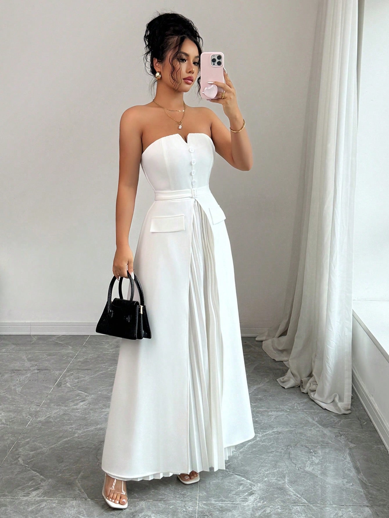 Women's White Strapless Maxi D – обзор и цена Women'S Elegant Formal Wear