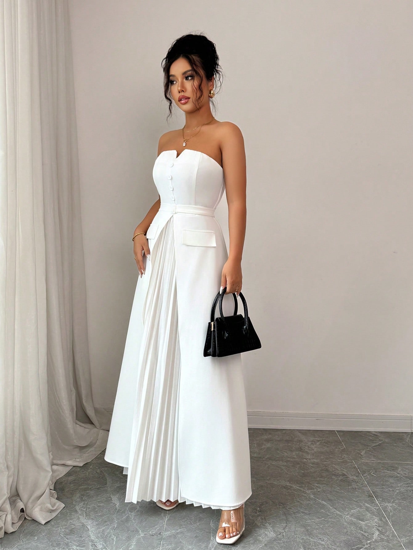 Women's White Strapless Maxi D – обзор и цена Women'S Elegant Formal Wear